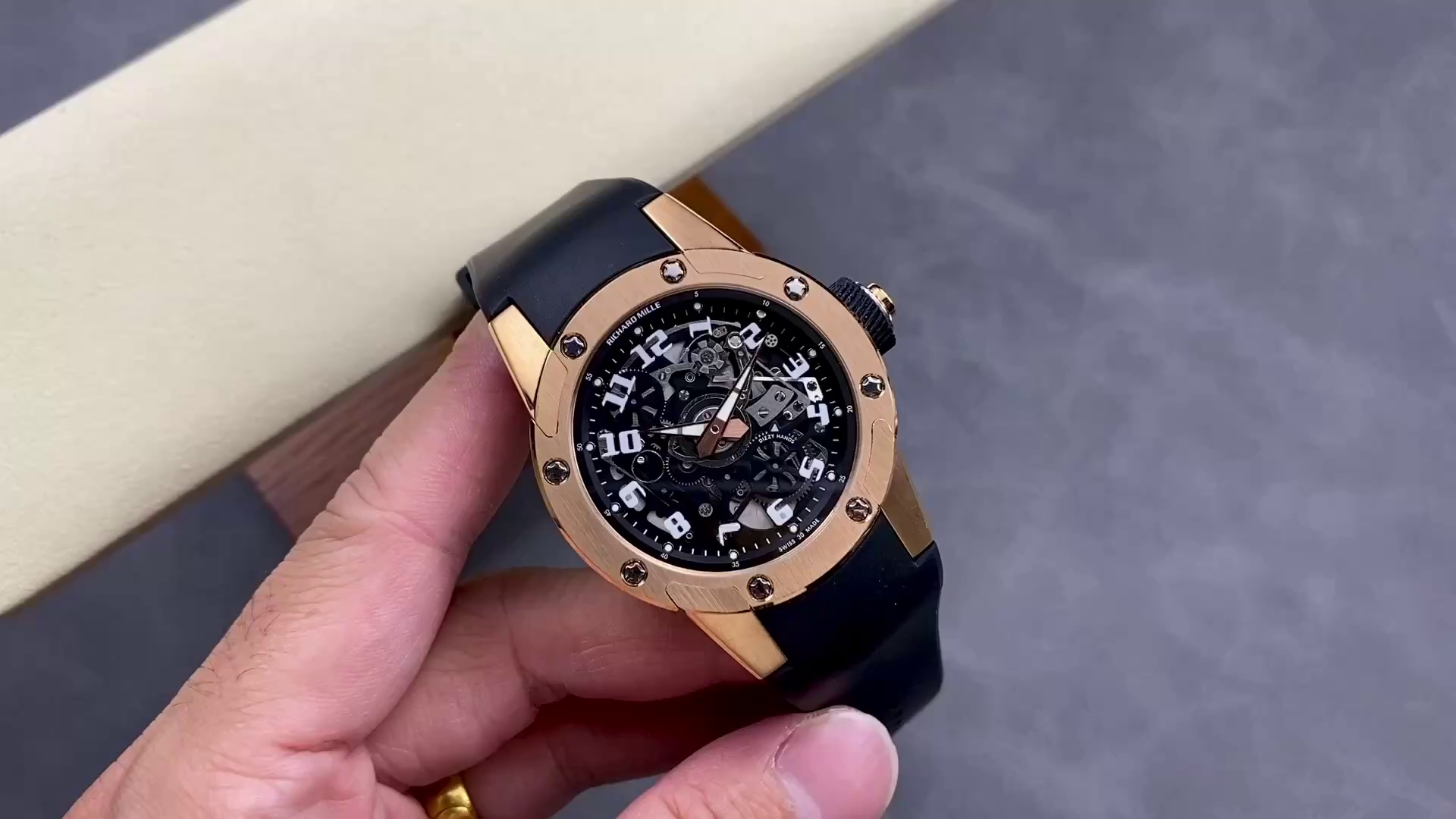 Richard Mille RM 63 01 Automatic Winding Dizzy Hands Rose Gold Watch - QualitySwissReplica