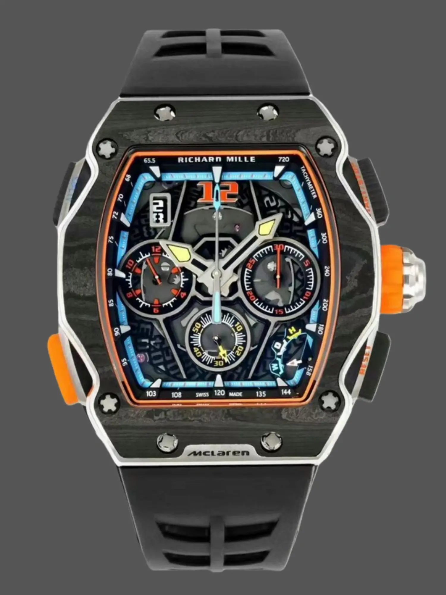 Replica Richard Mille Automatic Winding Split seconds Chronograph Carbon RM 65 01 - QualitySwissReplica