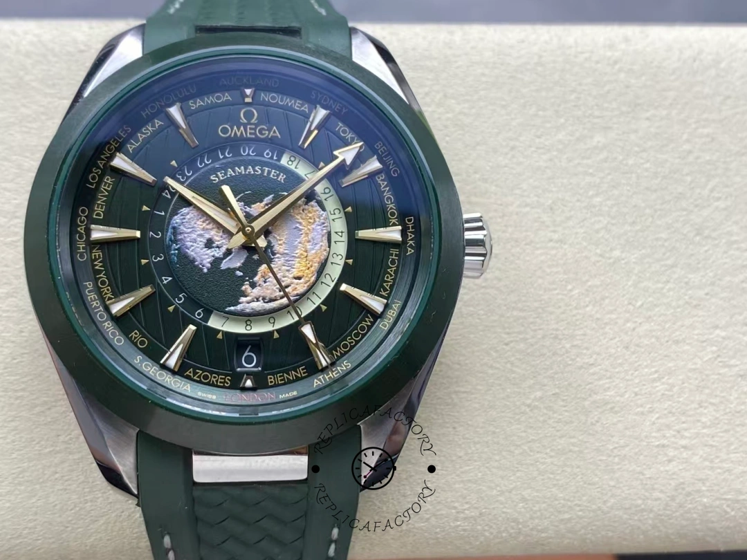 Omega Seamaster Aqua Terra 150m 220.32.43.22.10.001 Replica GMT Worldtimer - QualitySwissReplica