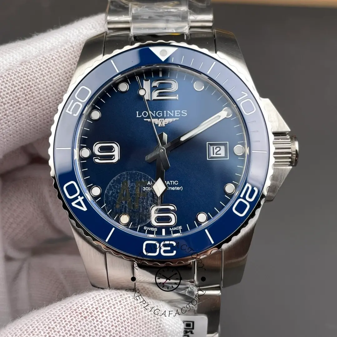 Longines HydroConquest Automatic 41mm 1:1 Clone L3.781.4.96.6 Blue Dial Steel - QualitySwissReplica