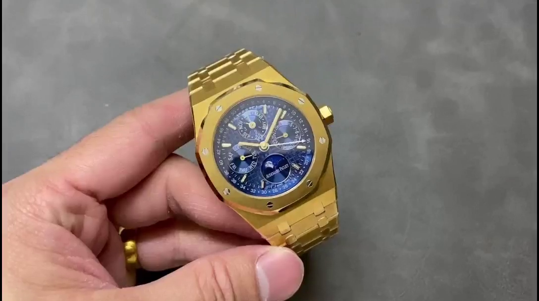 AP Royal Oak 26574BA.OO.1220BA.01 Perpetual Calendar 41 Yellow Gold 1:1 Clone - QualitySwissReplica