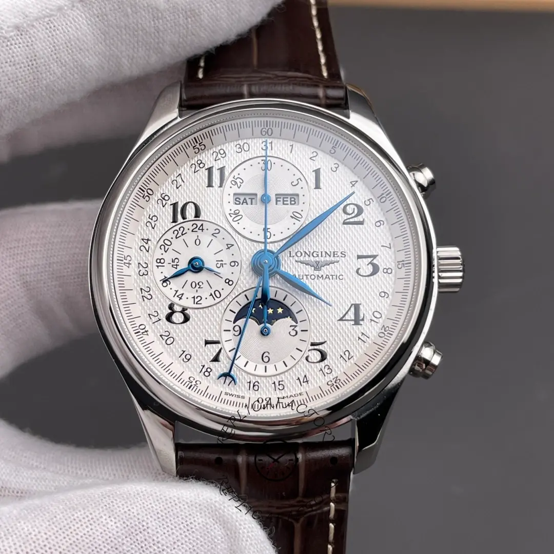 1:1 Clone Longines Master Collection L2.673.4.78.3 40mm Silver Leather Strap - QualitySwissReplica