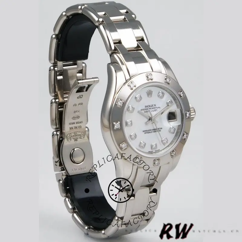 Rolex Pearlmaster 80319 MOP Diamond Dial 29MM Lady Replica Watch - QualitySwissReplica