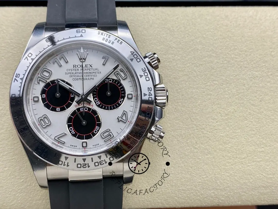 Rolex Cosmograph Daytona White Gold Case Panda Dial 116519 Men's Watch - QualitySwissReplica