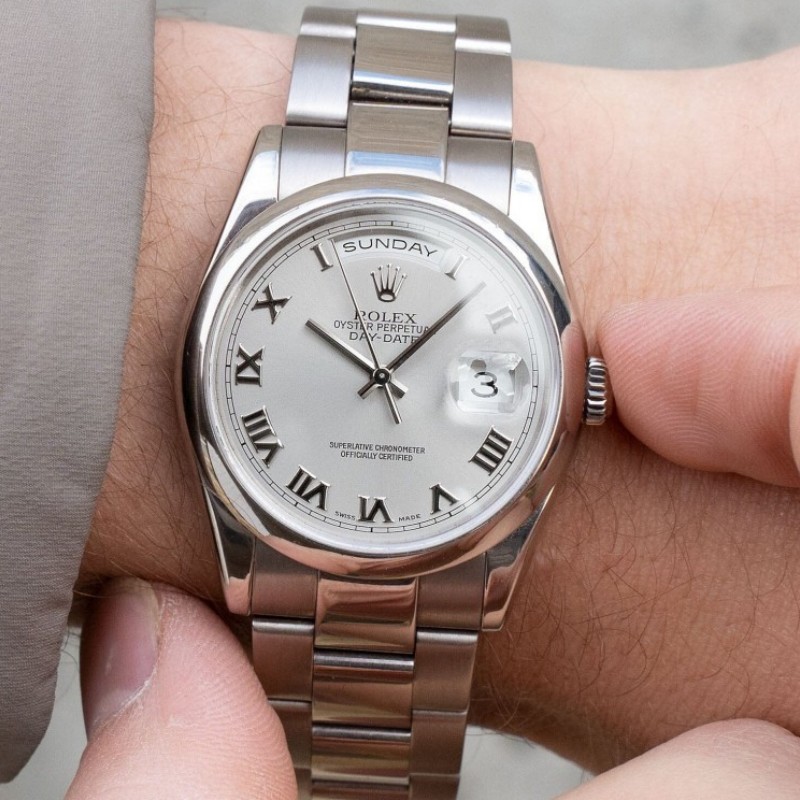 Rolex Day-Date 118209 White Dial 36mm Unisex Replica Watch - QualitySwissReplica