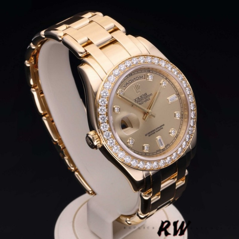 Rolex Day-Date 18948 Champagne Diamond Dial Special Edition 39MM Mens Replica Watch - QualitySwissReplica