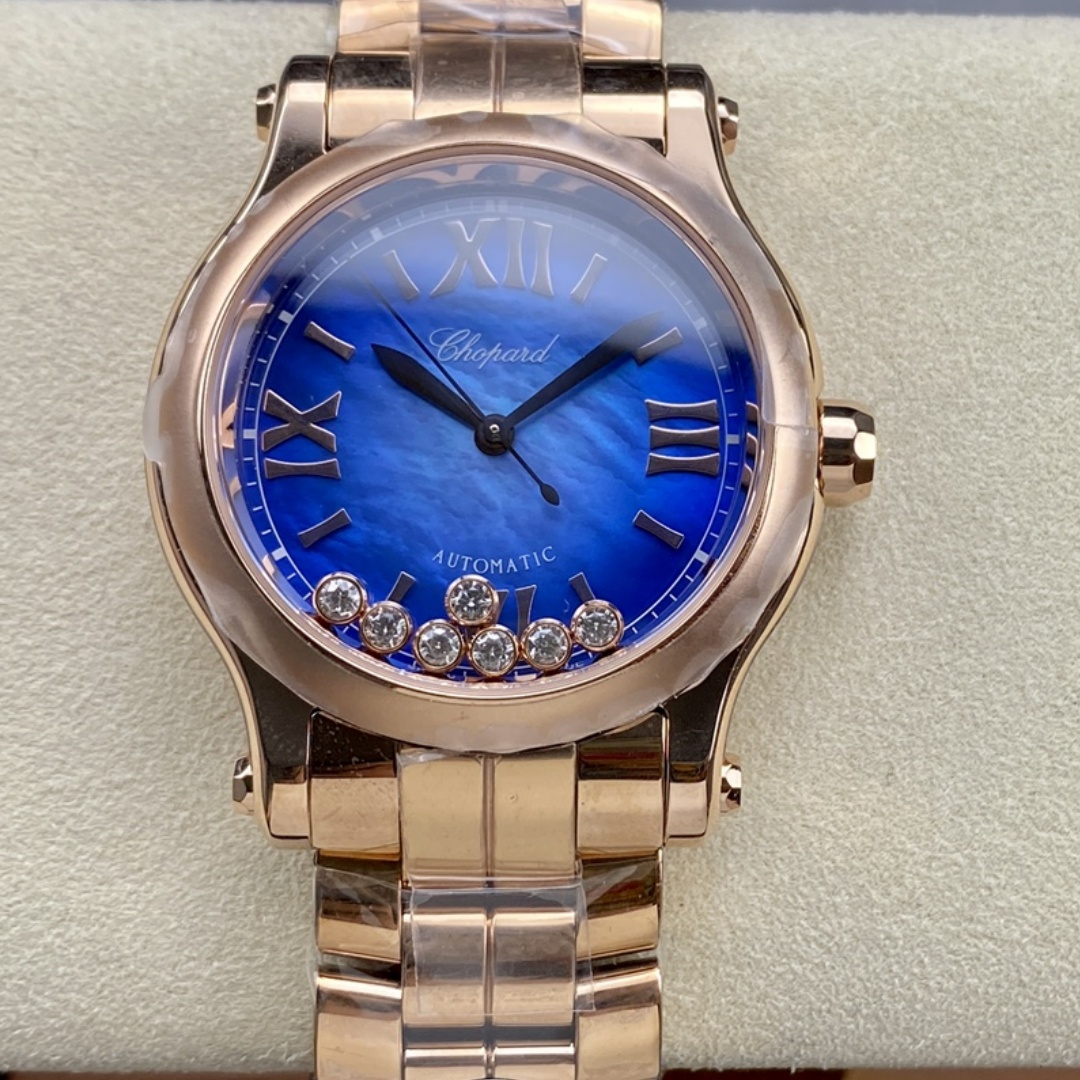 Chopard Happy Sport Rose Gold Stainless Steel 36mm 278578-6003 - QualitySwissReplica