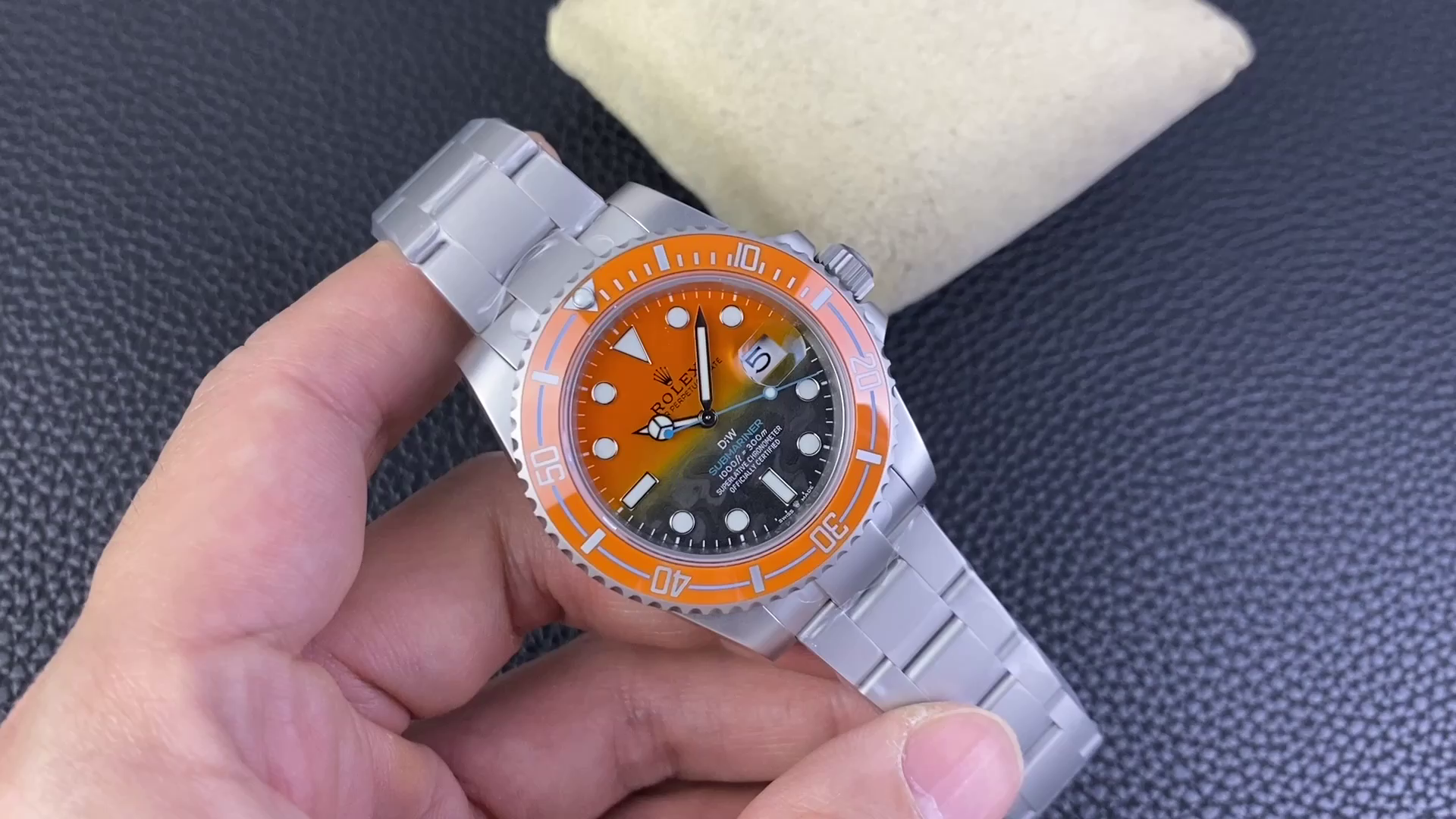 Rolex Submariner DIW Persimmon Orange Black Dial Ceramic Orange Bezel - QualitySwissReplica