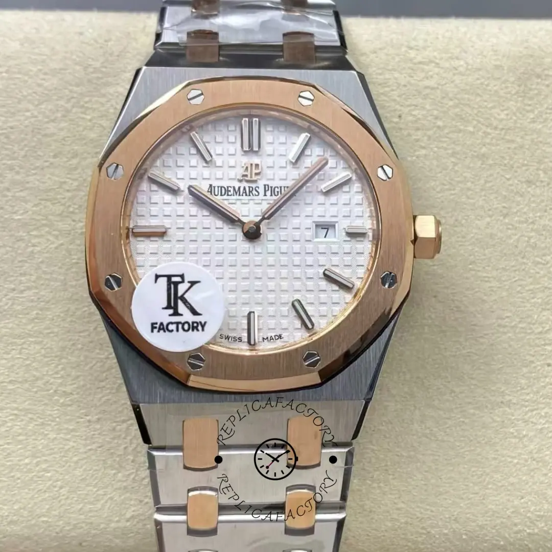 AP 77350SR.OO.1261SR.01 Royal Oak 34 Two-Tone 1:1 Clone Women's Watch - QualitySwissReplica