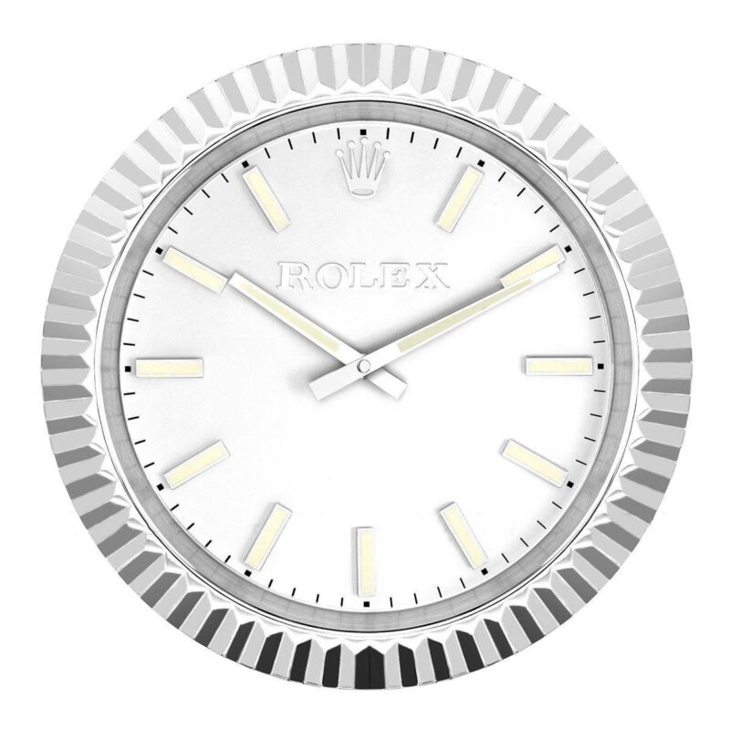 Rolex Presidential Classic Steel Luminous Dial Wall Clock - QualitySwissReplica