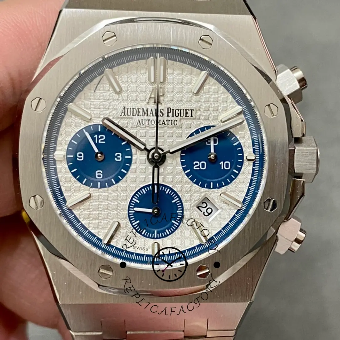 AP Royal Oak Chronograph 38MM 26315ST.OO.1256ST.01 Silver Dial Replica - QualitySwissReplica