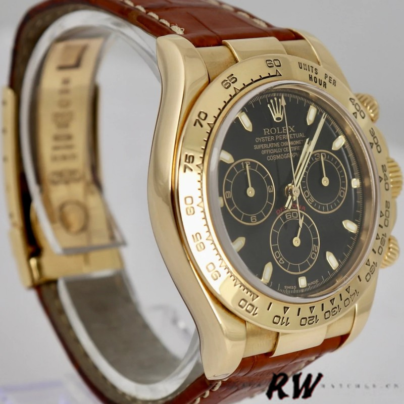Rolex Cosmograph Daytona 116518 Brown Leather Strap 40mm Mens Replica Watch - QualitySwissReplica