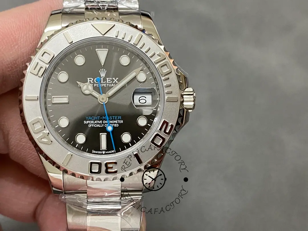 Rolex Yacht-Master 37 Automatic Slate Grey Dial Platinum Bezel Steel M268622 0002 Women's Watch - QualitySwissReplica