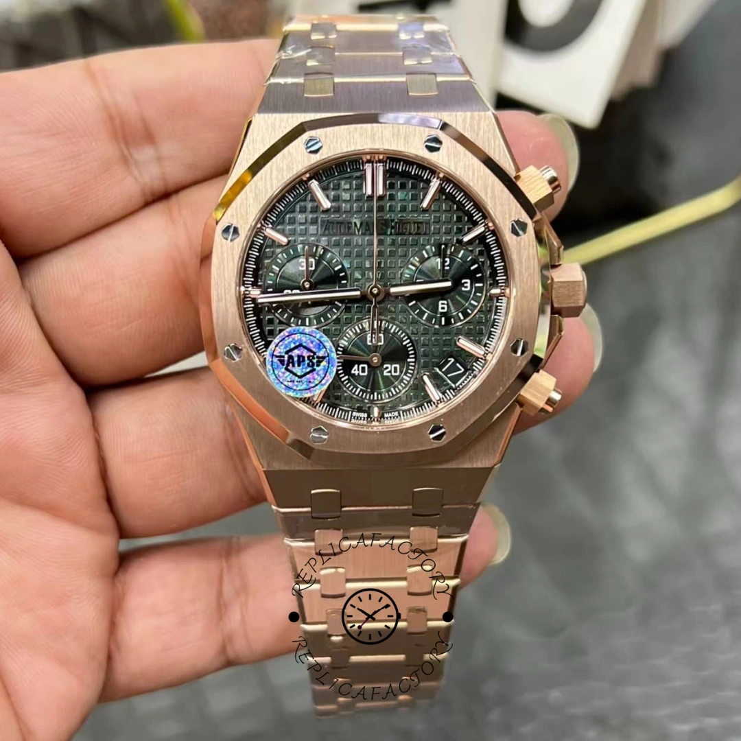 1:1 Clone AP Royal Oak Chronograph 26240OR.OO.1320OR.08 Rose Gold Men's Watch - QualitySwissReplica