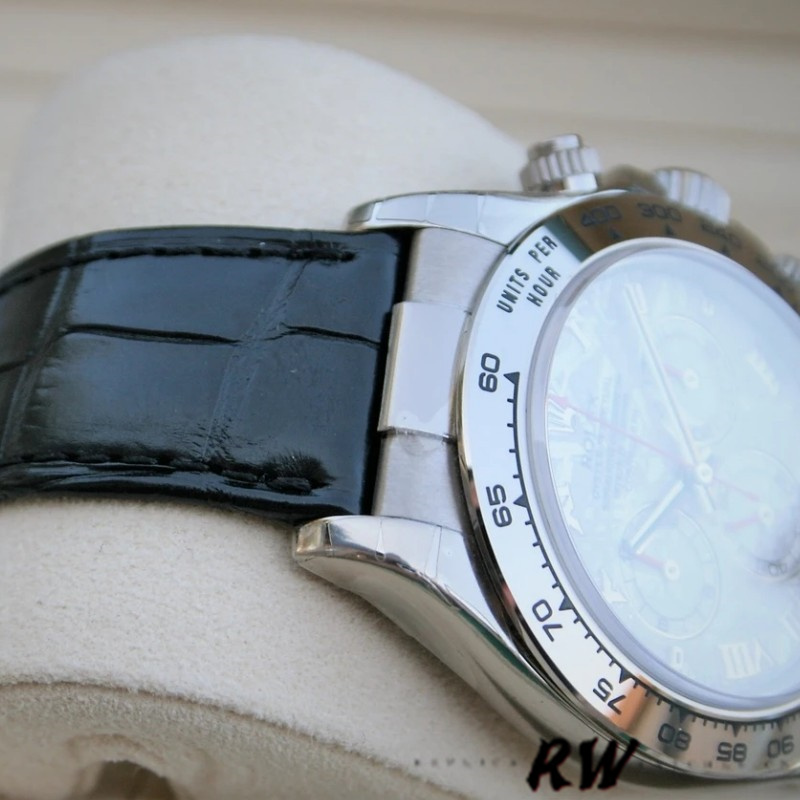 Rolex Daytona 116519 Meteorite Dial Leather strap 40mm Mens Replica Watch - QualitySwissReplica