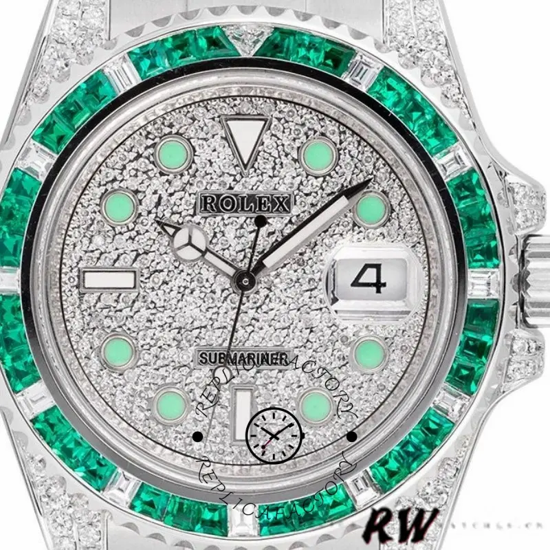 Rolex Submariner Date 116610LN Custom Diamond Stainless Steel 40MM Mens Replica Watch - QualitySwissReplica