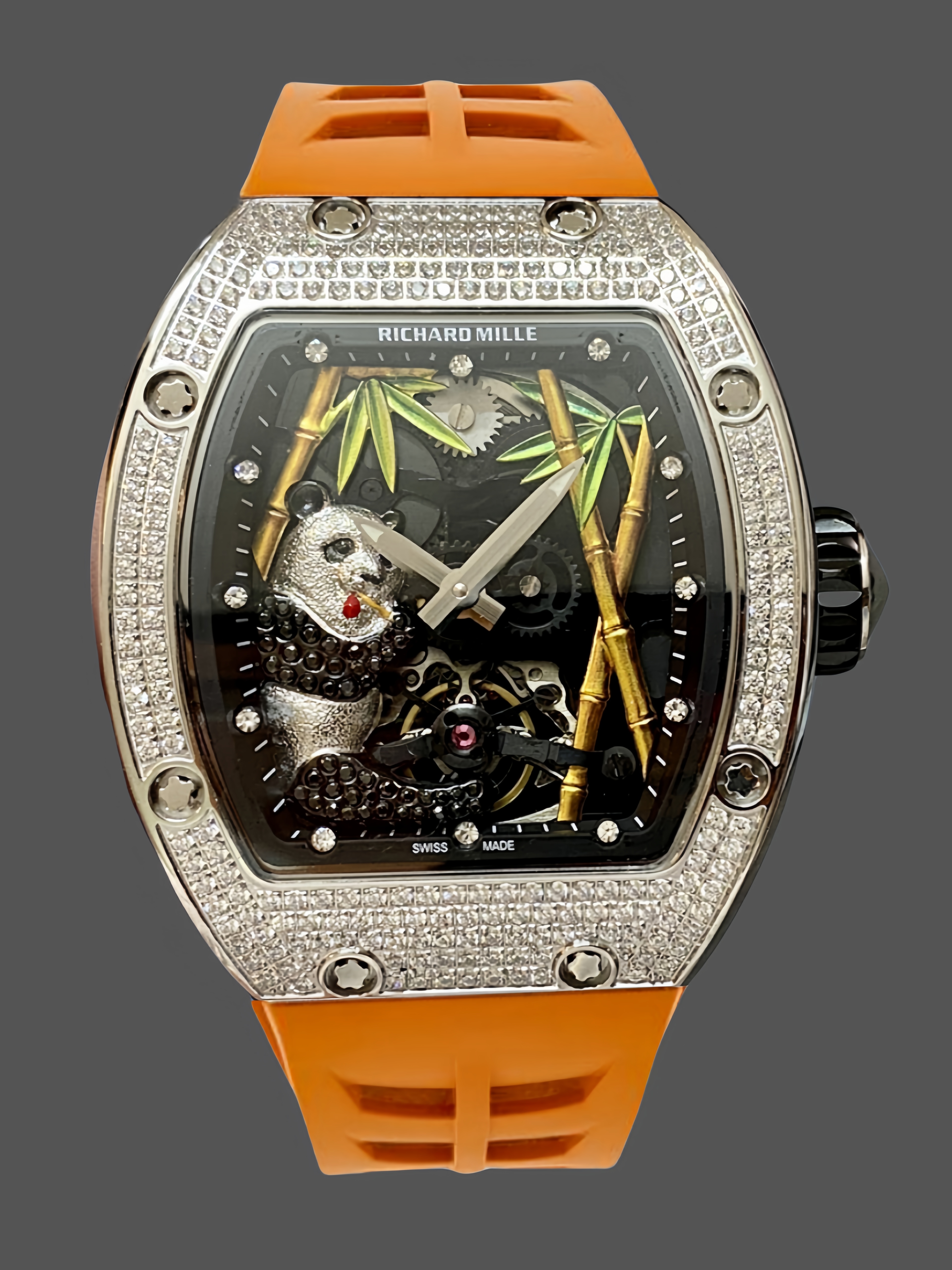 Richard Mille RM 026 01 Panda A Luxurious Bamboo Wonderland Diamond And Gold - QualitySwissReplica