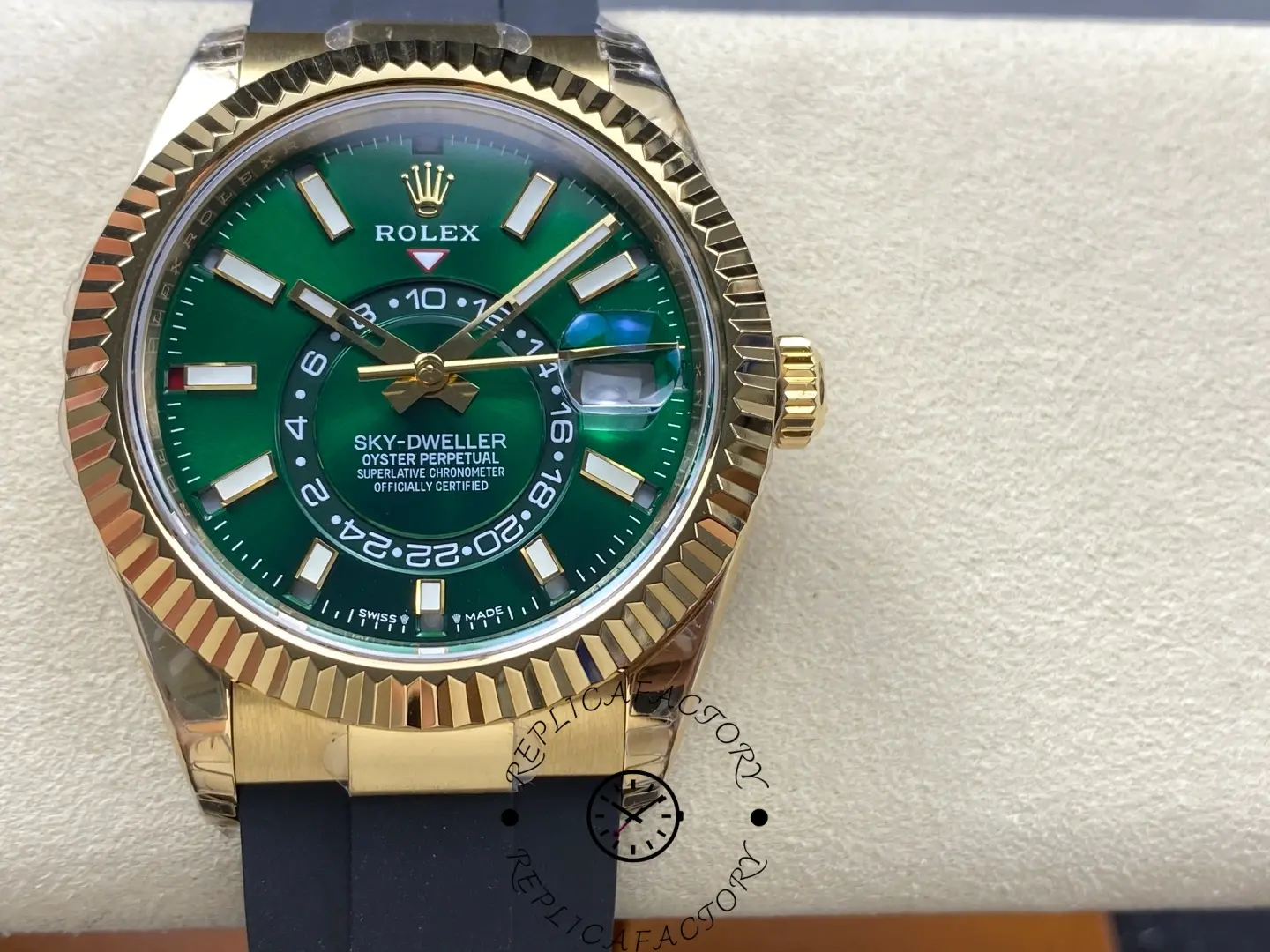 2025 Rolex Sky-Dweller 336238-0004 1:1 Clone Green Dial - QualitySwissReplica