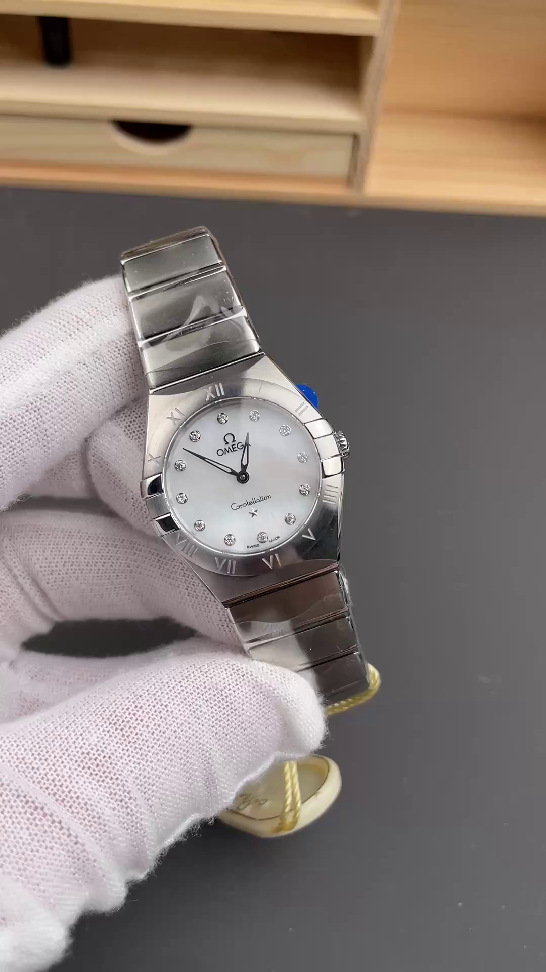 Omega Constellation Mother of Pearl Diamond 28mm 131.10.28.60.55.001 Clone - QualitySwissReplica