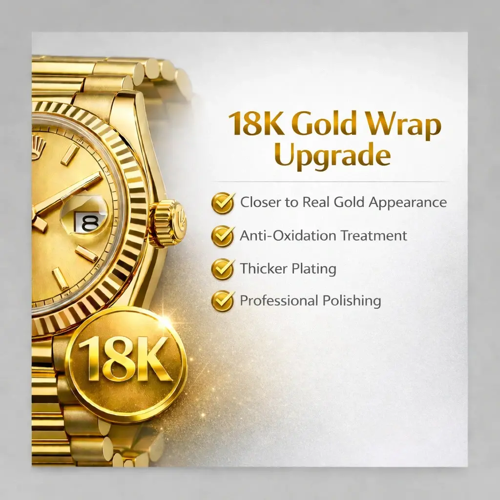 18K Gold Wrap Upgrade Service - QualitySwissReplica