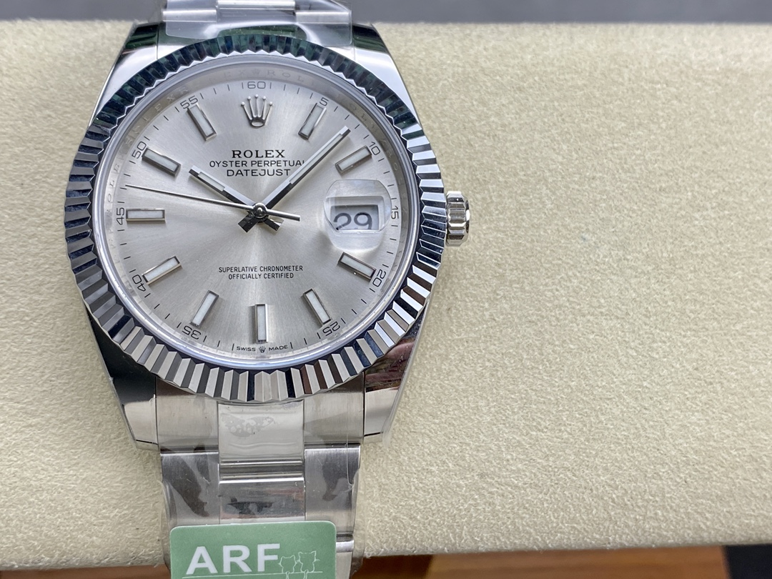 Rolex Datejust 126334 0003 Fluted Bezel Silver Dial 41MM Mens Replica Watch - QualitySwissReplica