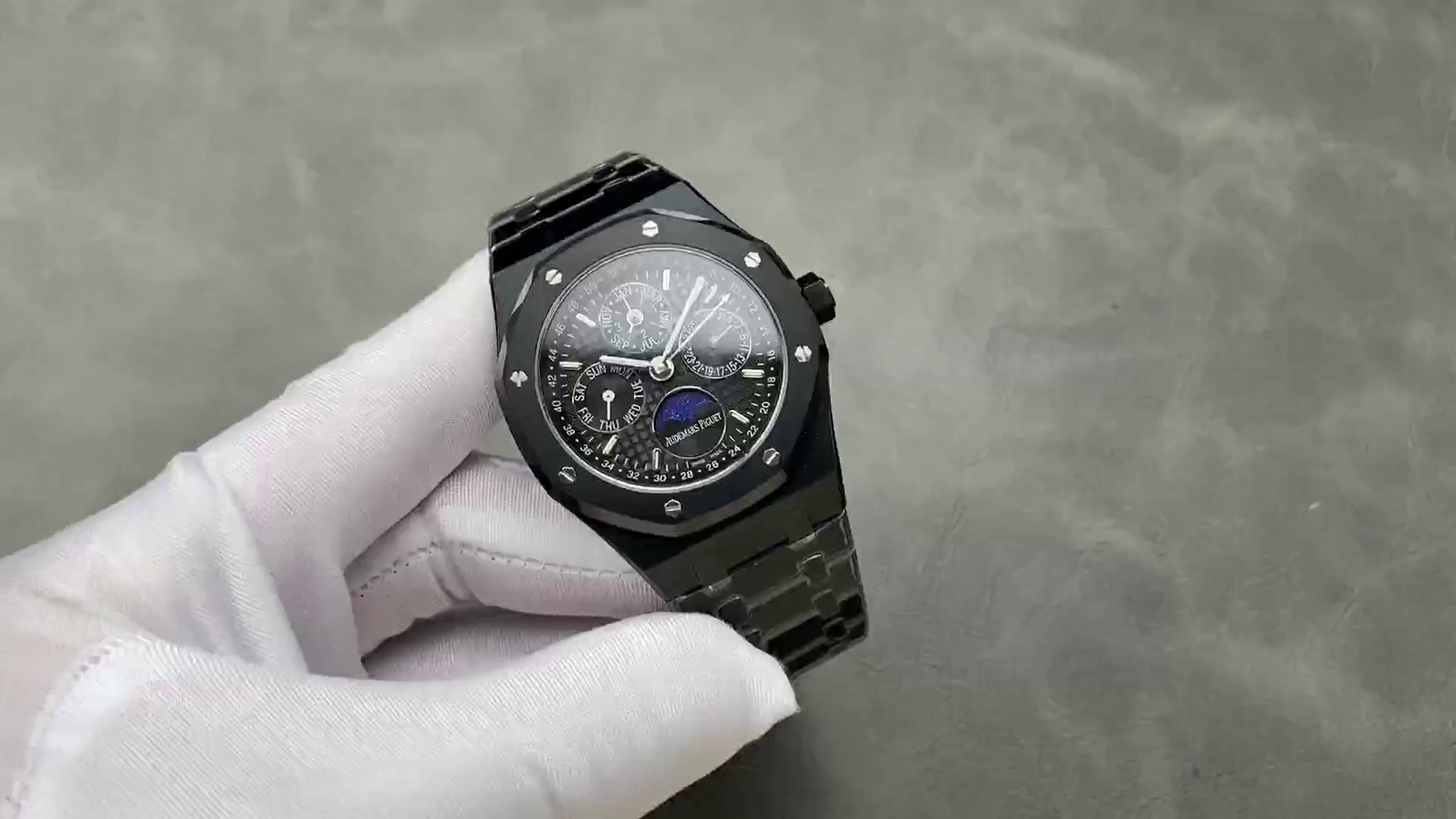 AP Royal Oak Perpetual Calendar 1:1 Clone 26579CE.OO.1225CE.01 Black Ceramic - QualitySwissReplica