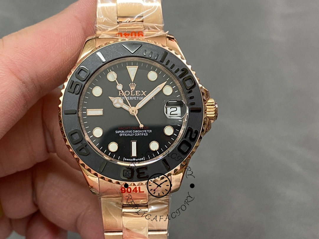 Rolex Yacht Master 37mm Black Dial Oyster Bracelet m268655 Watch - QualitySwissReplica