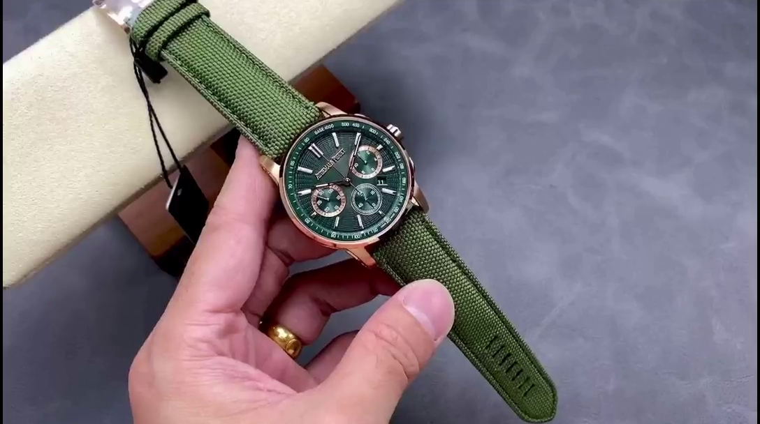 AP Code 11.59 Chronograph 41MM Green Dial Replica 26393OR.OO.A056KB.01 - QualitySwissReplica