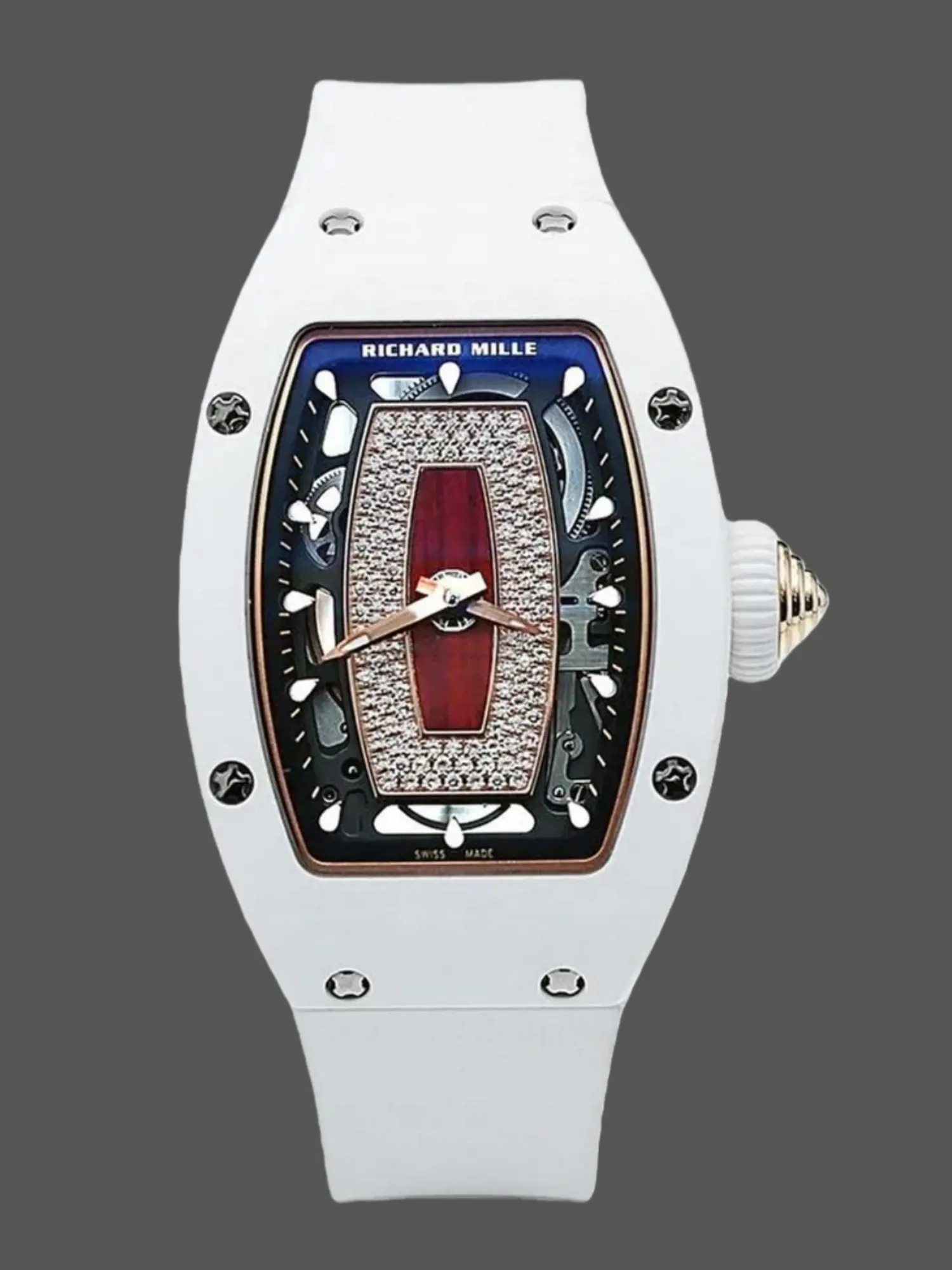 1:1 Clone Richard Mille RM 07 RM07-01 White Gold Skeletonized - QualitySwissReplica