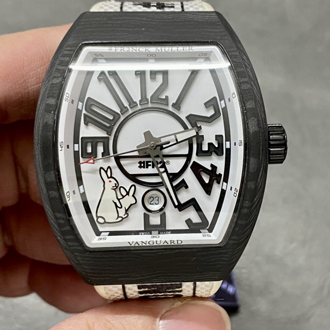 Franck Muller V45 Carbon Fiber Case White Dial - QualitySwissReplica