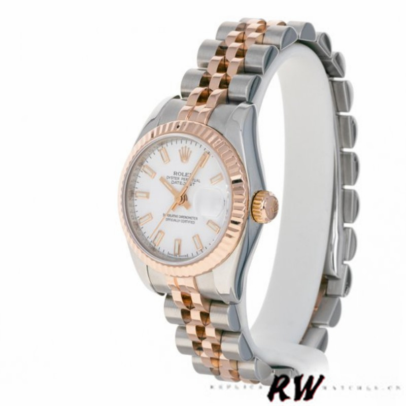 Rolex Datejust 179171 White Dial Fluted Bezel 26MM Lady Replica Watch - QualitySwissReplica