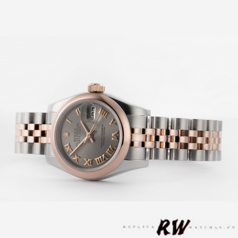 Rolex Datejust 179161 Stainless Steel and Everose Gold Steel Roman Dial 26MM Lady Replica Watch - QualitySwissReplica