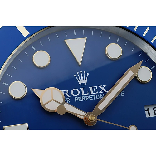 Rolex Submariner Blue & Gold Wall Clock - QualitySwissReplica
