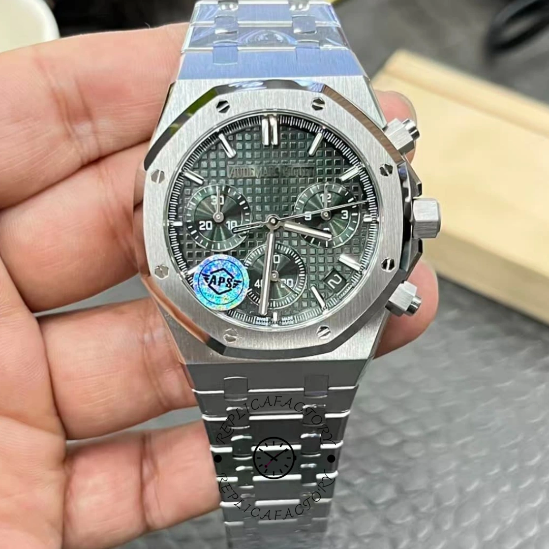 AP Royal Oak Chronograph 26240ST.OO.1320ST.08 41 Green Dial 1:1 Clone - QualitySwissReplica