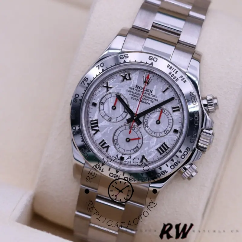 Rolex Cosmograph Daytona 116509 Meteorite Grey Roman Dial 40MM Mens Replica Watch - QualitySwissReplica