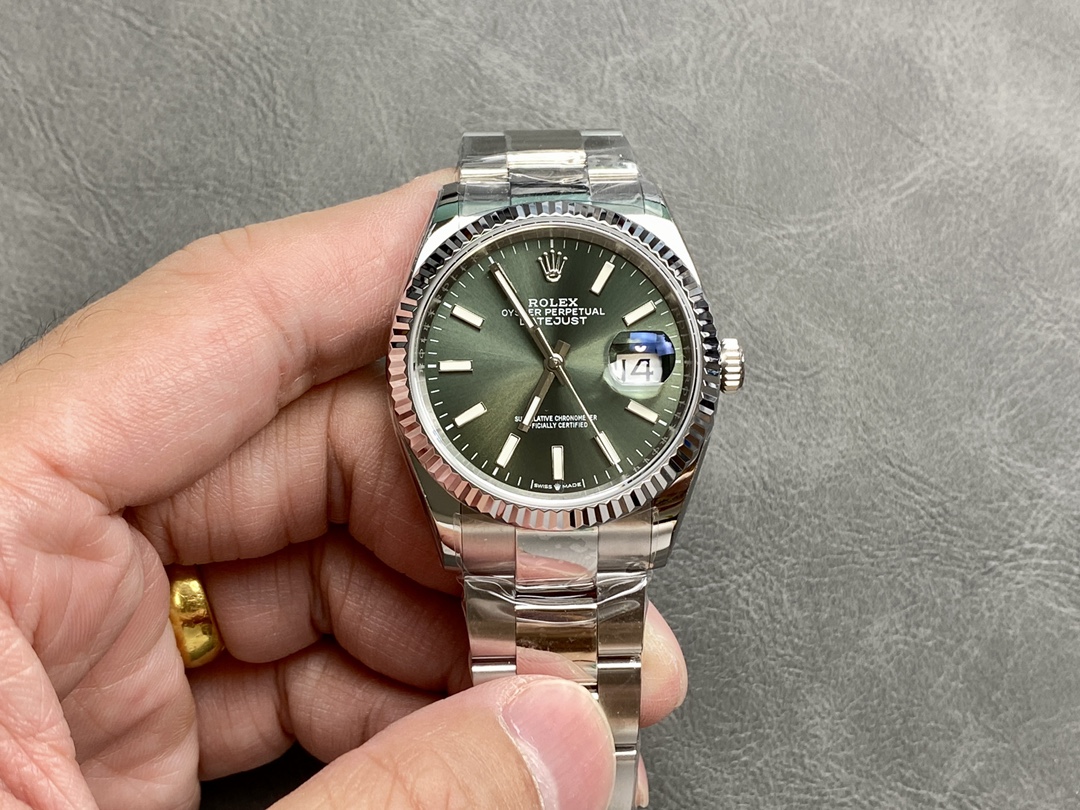 Rolex Datejust 36 White Gold Fluted Bezel 126234 0052 Unisex Watch - QualitySwissReplica