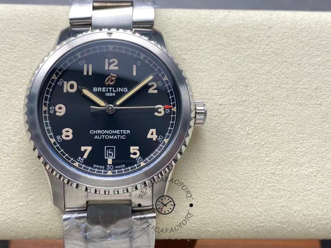 Breitling Aviator 8 Automatic 41 A17315101B1A1 1:1 Clone Black Dial Men's Watch - QualitySwissReplica