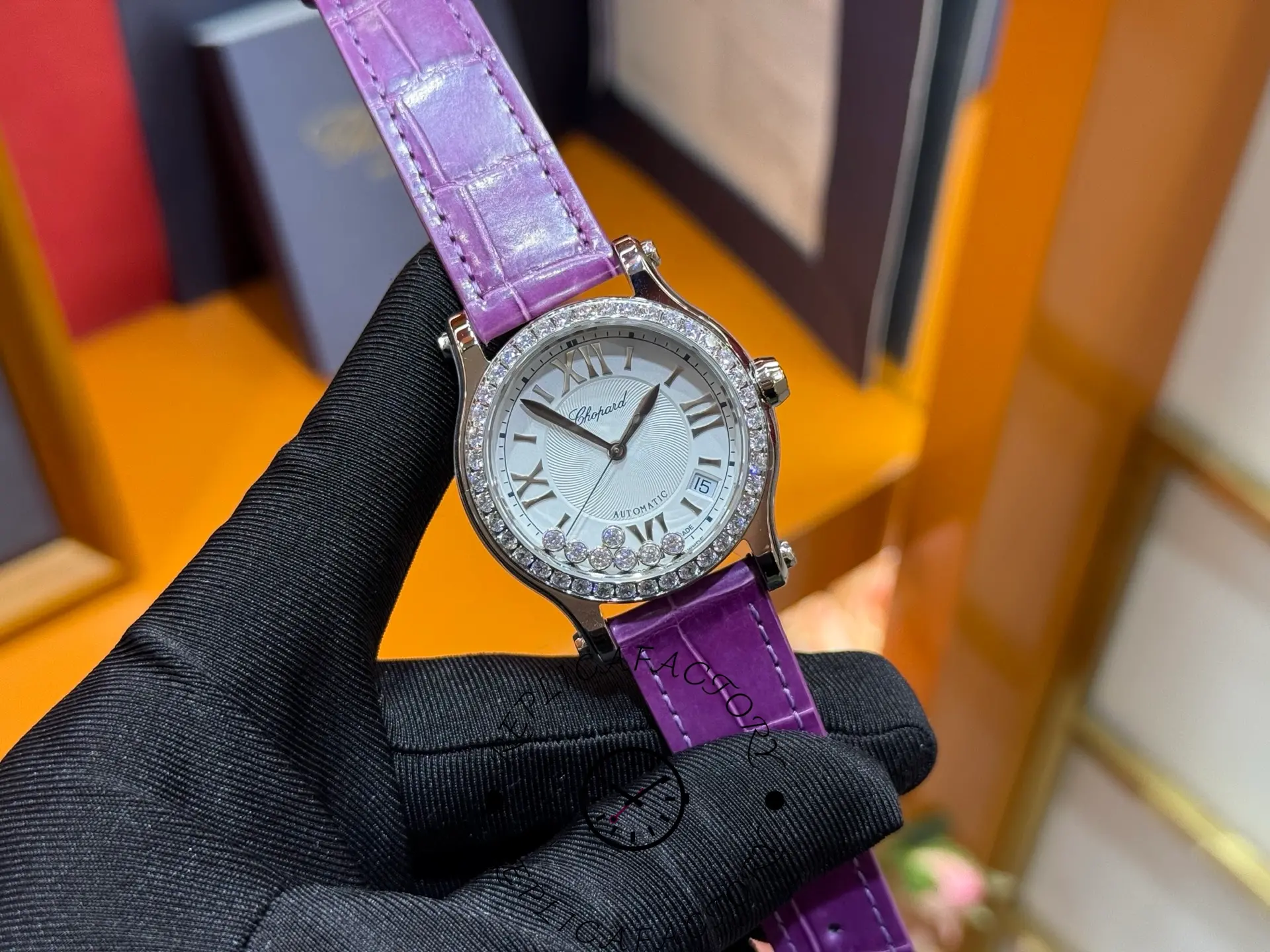 Chopard 274808 Happy Sport 1:1 Clone Diamond Ladies Watch - QualitySwissReplica
