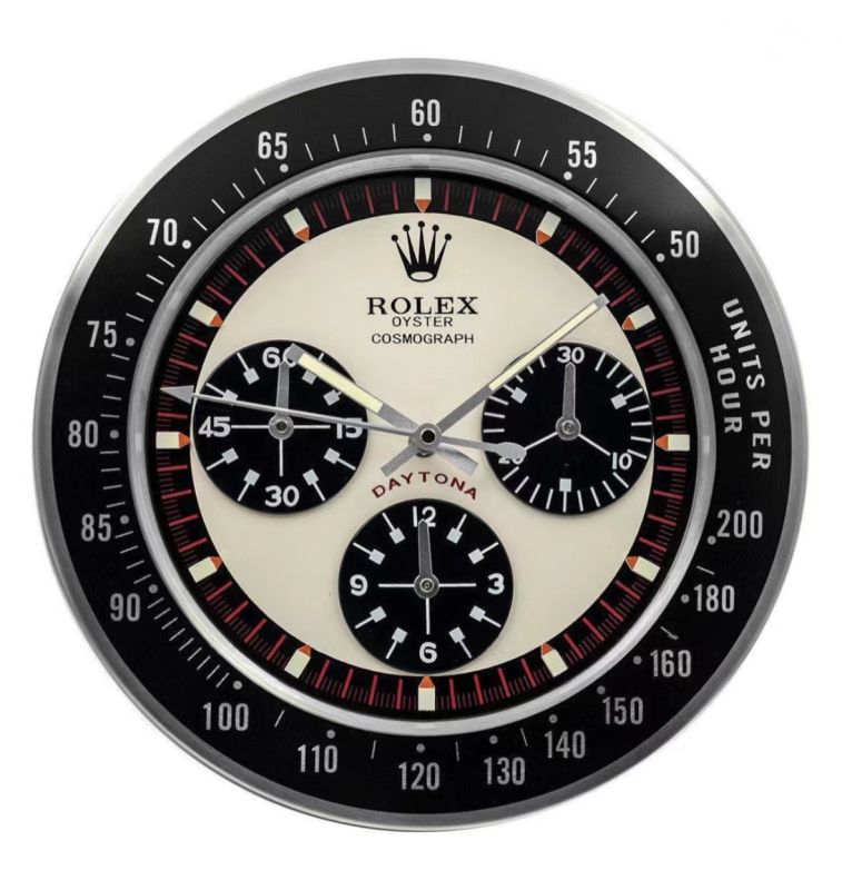 Rolex Daytona Paul Newman Black Logo Wall Clock - QualitySwissReplica
