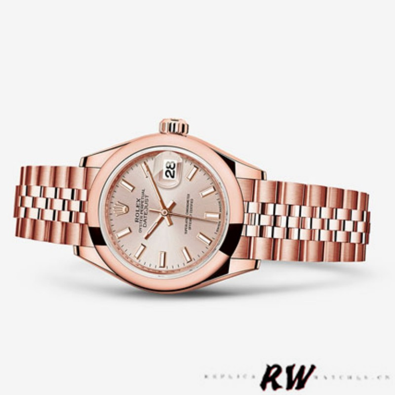 Rolex Datejust 279165 Sundust Index Dial Domed Bezel 28mm Lady Replica Watch - QualitySwissReplica
