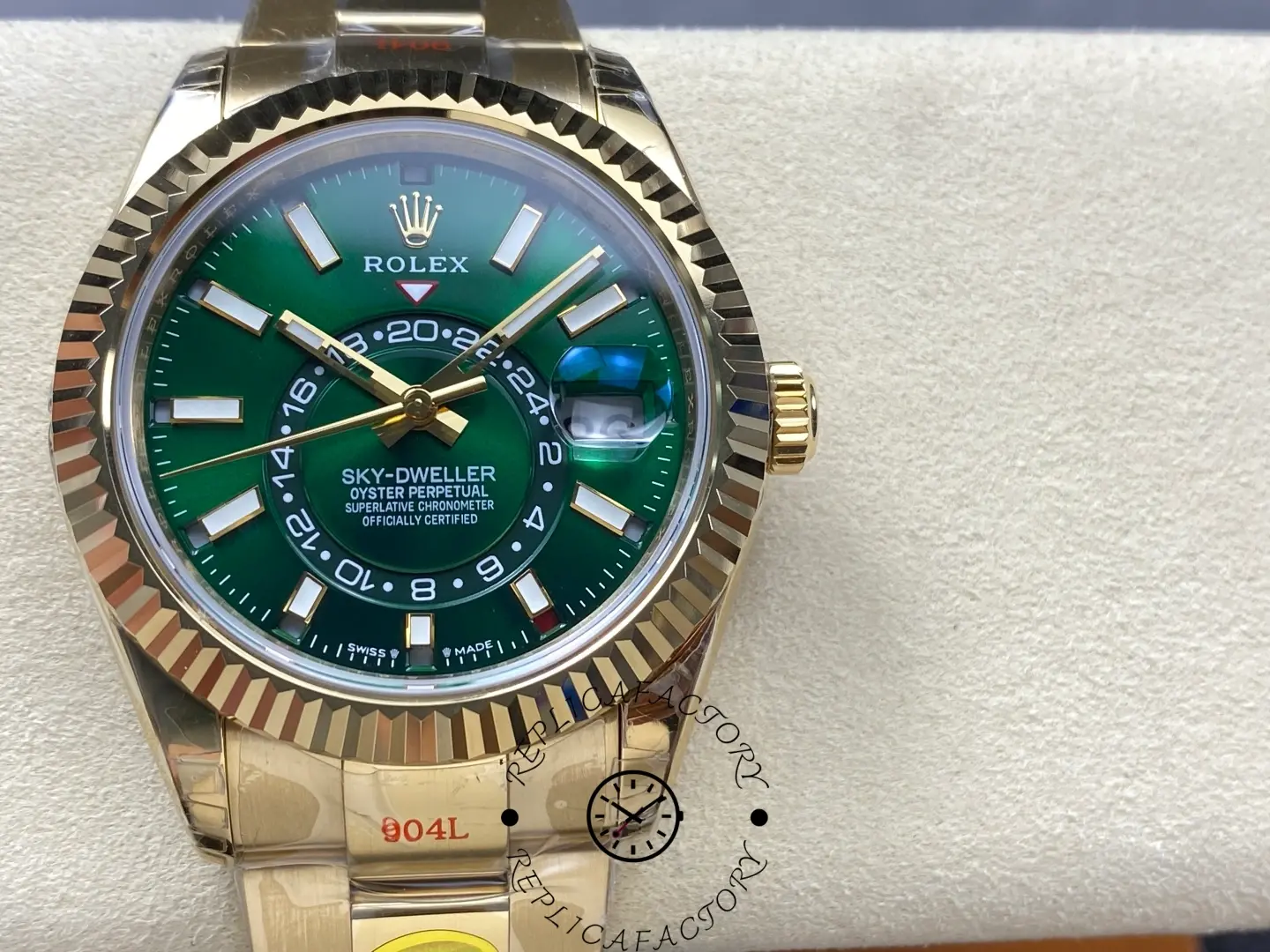 2025 Rolex Sky-Dweller 336938 1:1 Clone Green Dial Watch - QualitySwissReplica