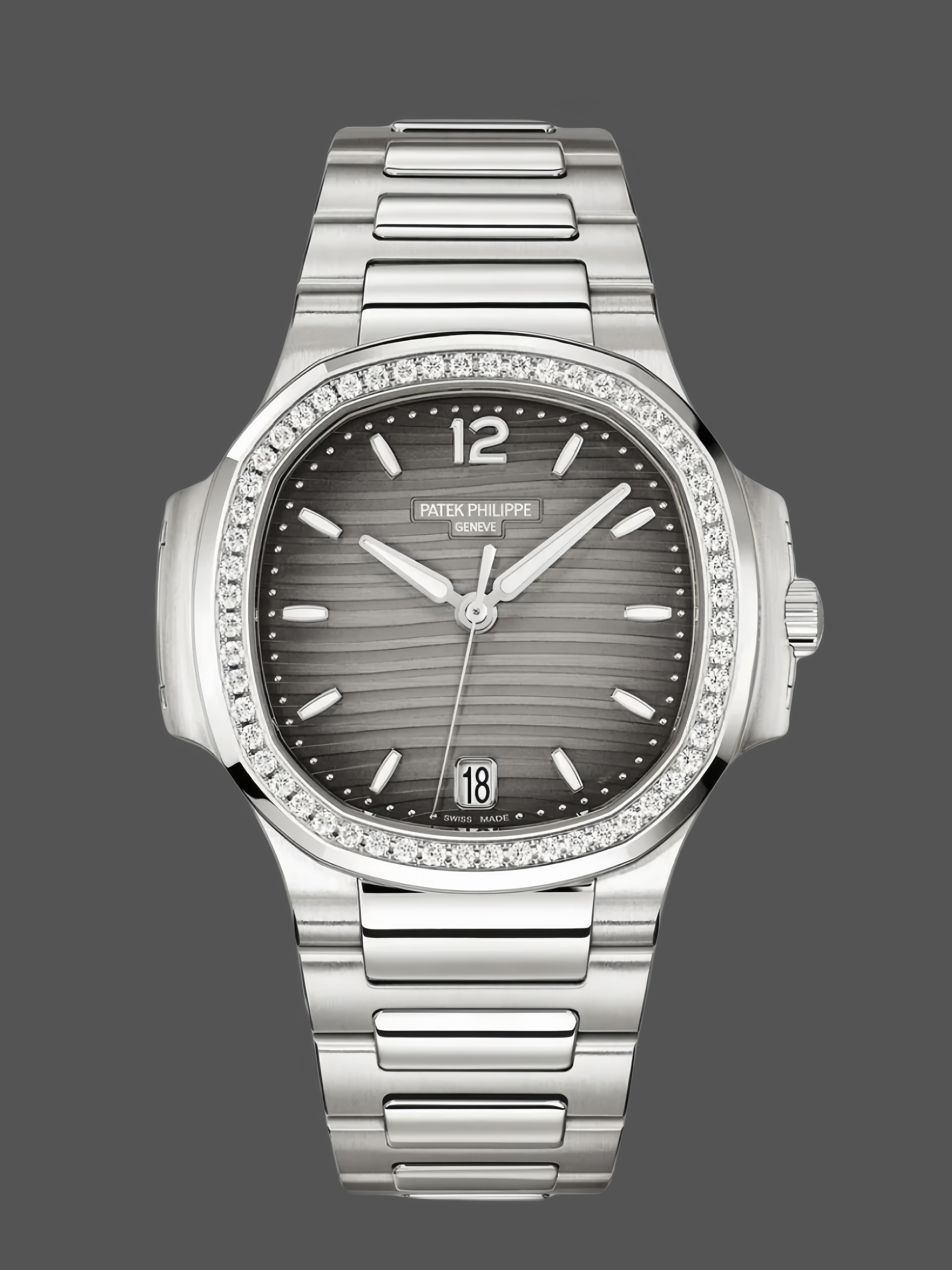 Patek Philippe Nautilus Automatic Diamond Grey Dial 7118 1200A 011 35.2mm - QualitySwissReplica