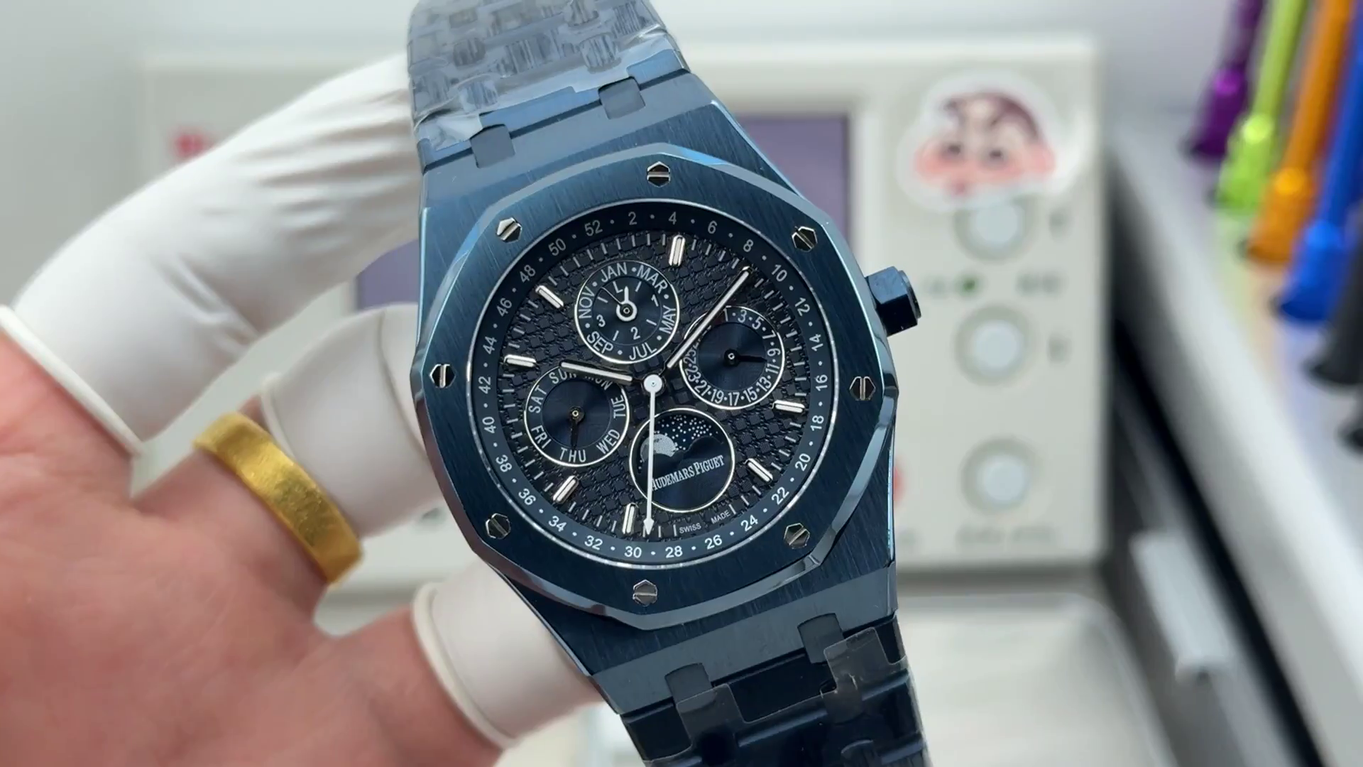 Replica AP Royal Oak Perpetual Calendar 26579CS.OO.1225CS.01 Blue Ceramic - QualitySwissReplica