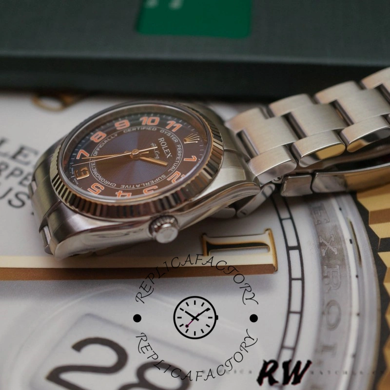 Rolex Oyster Perpetual Air-King 114234 Blue Dial Stainless Steel Oyster 34mm Unisex replica watch - QualitySwissReplica