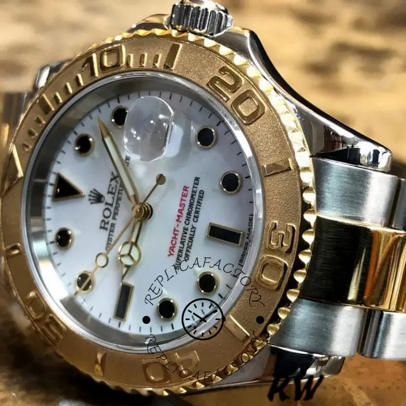Rolex Yacht-Master 16623 Gold Bezel 40mm Mens replica Watch - QualitySwissReplica