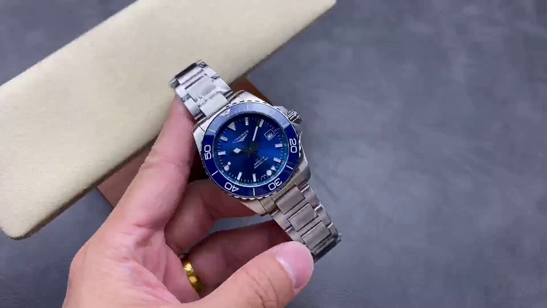 Longines HydroConquest GMT 41 Blue Dial L3.790.4.96.6 1:1 Clone Ceramic Bezel - QualitySwissReplica