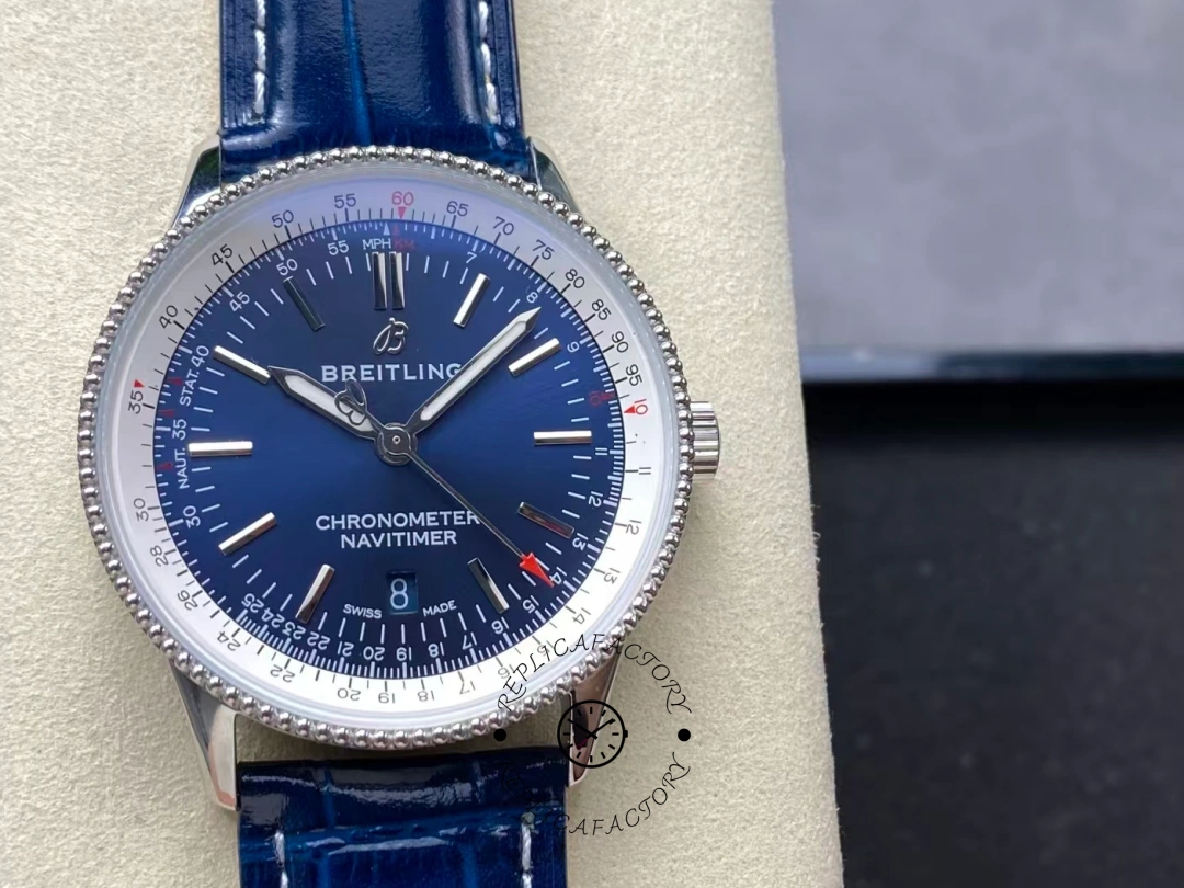 Breitling Navitimer Automatic 41 1:1 Clone A17325211C1P1 Blue Strap Men's Watch - QualitySwissReplica