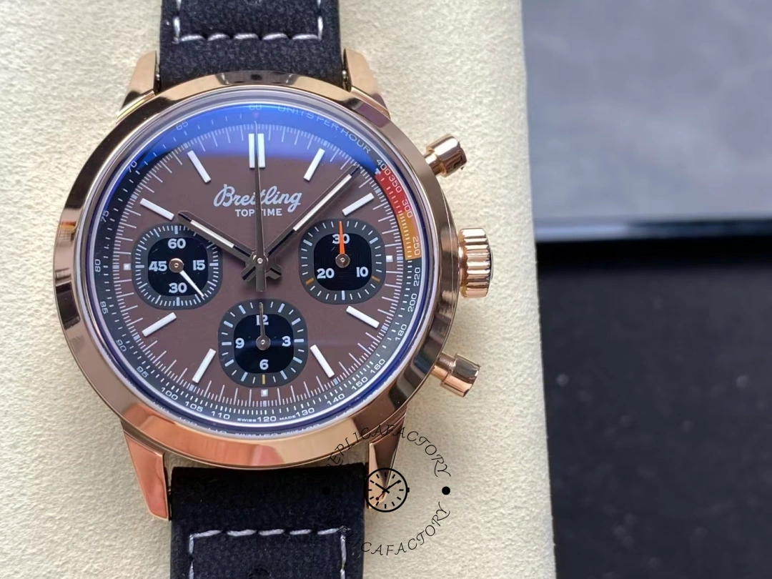 Breitling Top Time B01 Replica Automatic Men's Watch RB01761A1Q1X1 Calfskin Strap - QualitySwissReplica