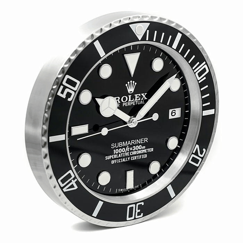 Rolex Submariner Black Wall Clock - QualitySwissReplica