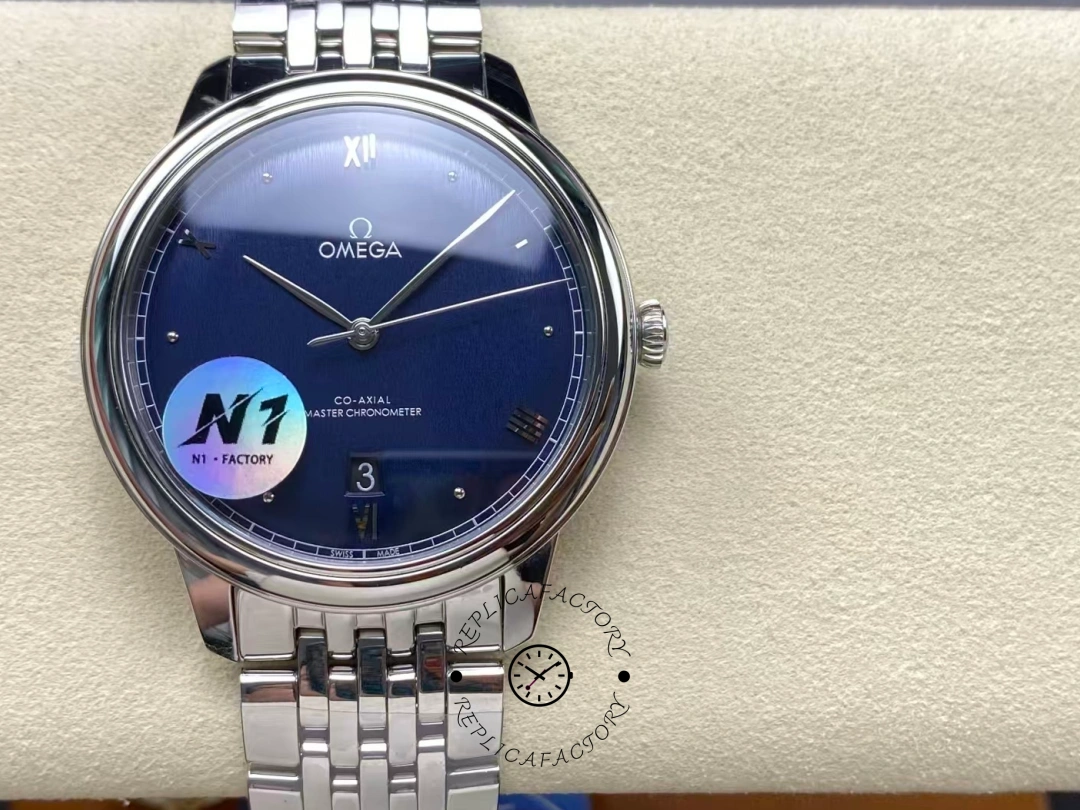 Omega De Ville Prestige Automatic 434.10.40.20.03.001 Blue Dial Clone - QualitySwissReplica